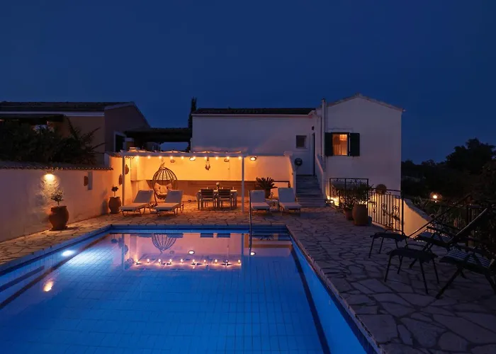 Tulip House Pool In Corfu