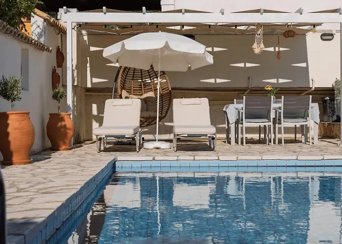 Tulip House Pool In Corfu